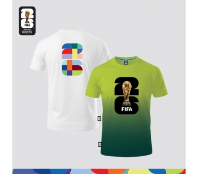 FIFA World Cup 2026™ Unisex 100% Combed Cotton Tee - White + FIFA World Cup 2026™ Unisex Microfiber Dry-Fit Jersey Light Green/ Green (MY ONLY)